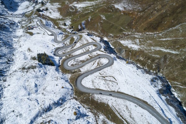 szwajcaria kanton grisons widok drona na
