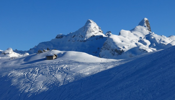 zimowa, scena, w, ośrodku, narciarskim, stoos - 29777383